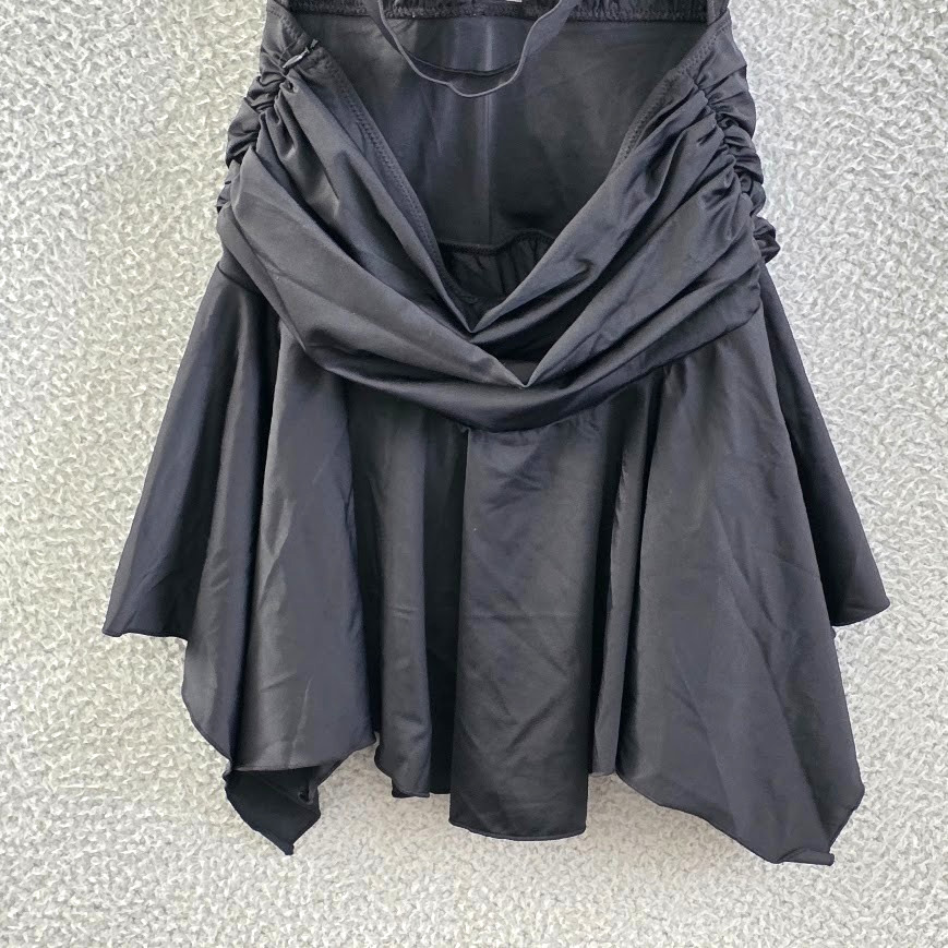 Generation Kiss Dolls Kill Mini Halter Dress Small Black Starlet Ruched Waist