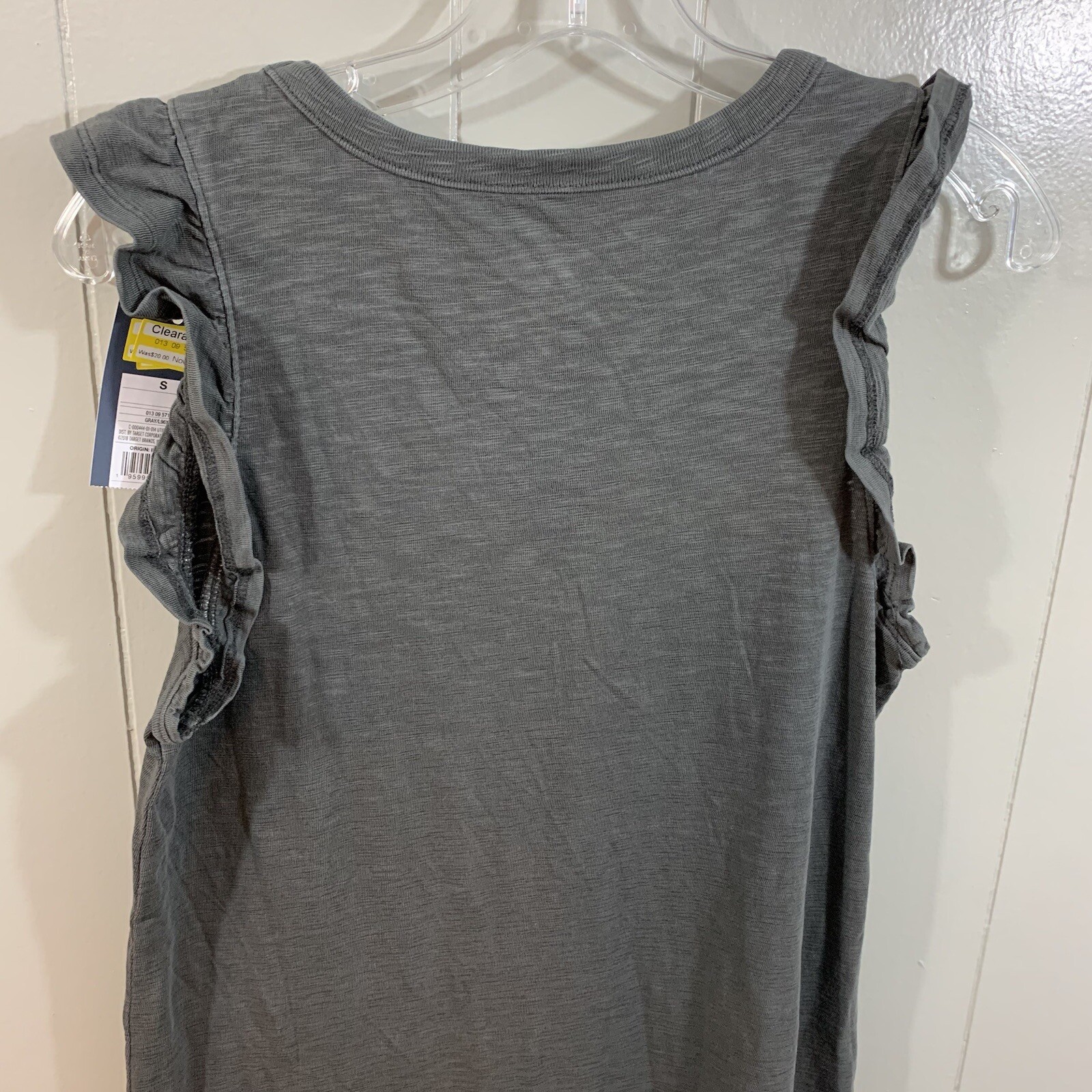 Universal Thread Gray Knit Cotton Casual Basic Crew Sleeveless Midi Dress XS NEW