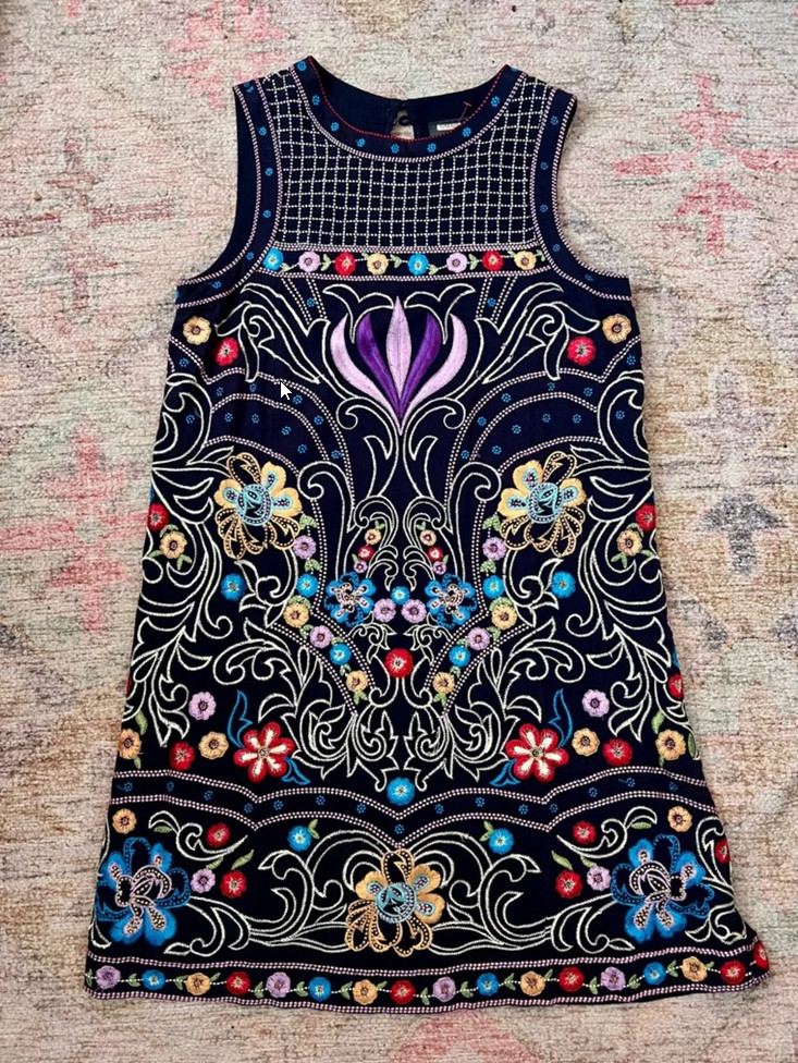Anthropologie Kira Embroidered Tunic Dress 8 by Maeve