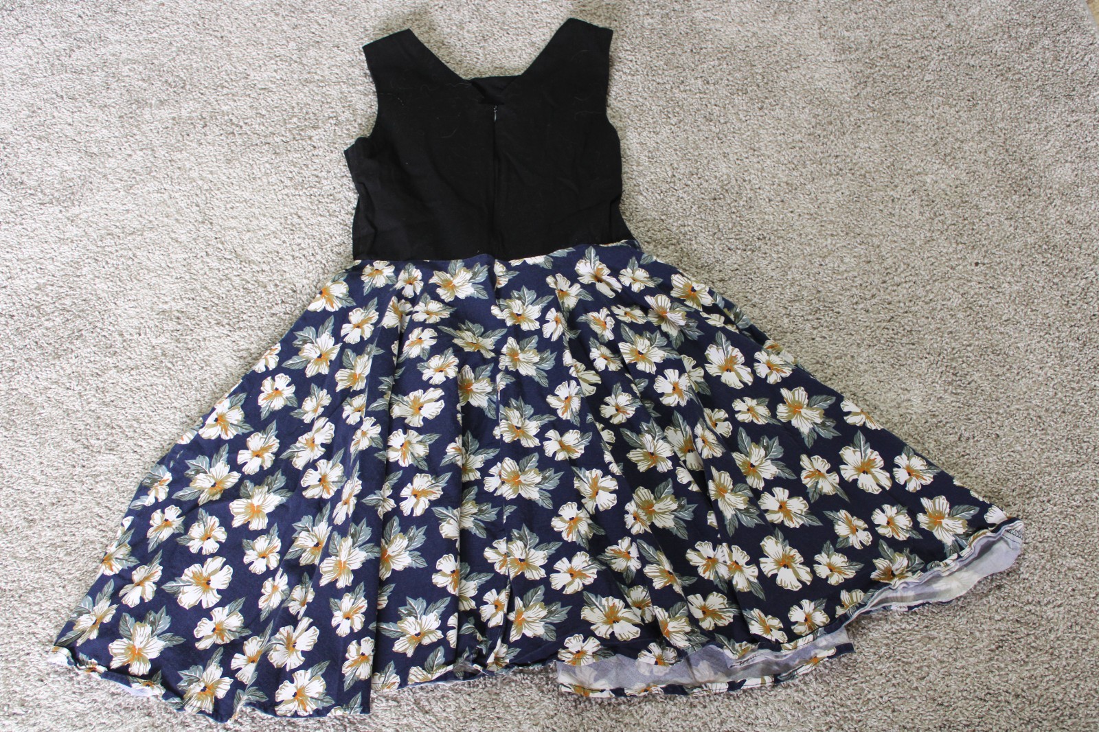Grace Karin Dress Juniors Medium Dark Coquette Twee Monogram Floral Midi