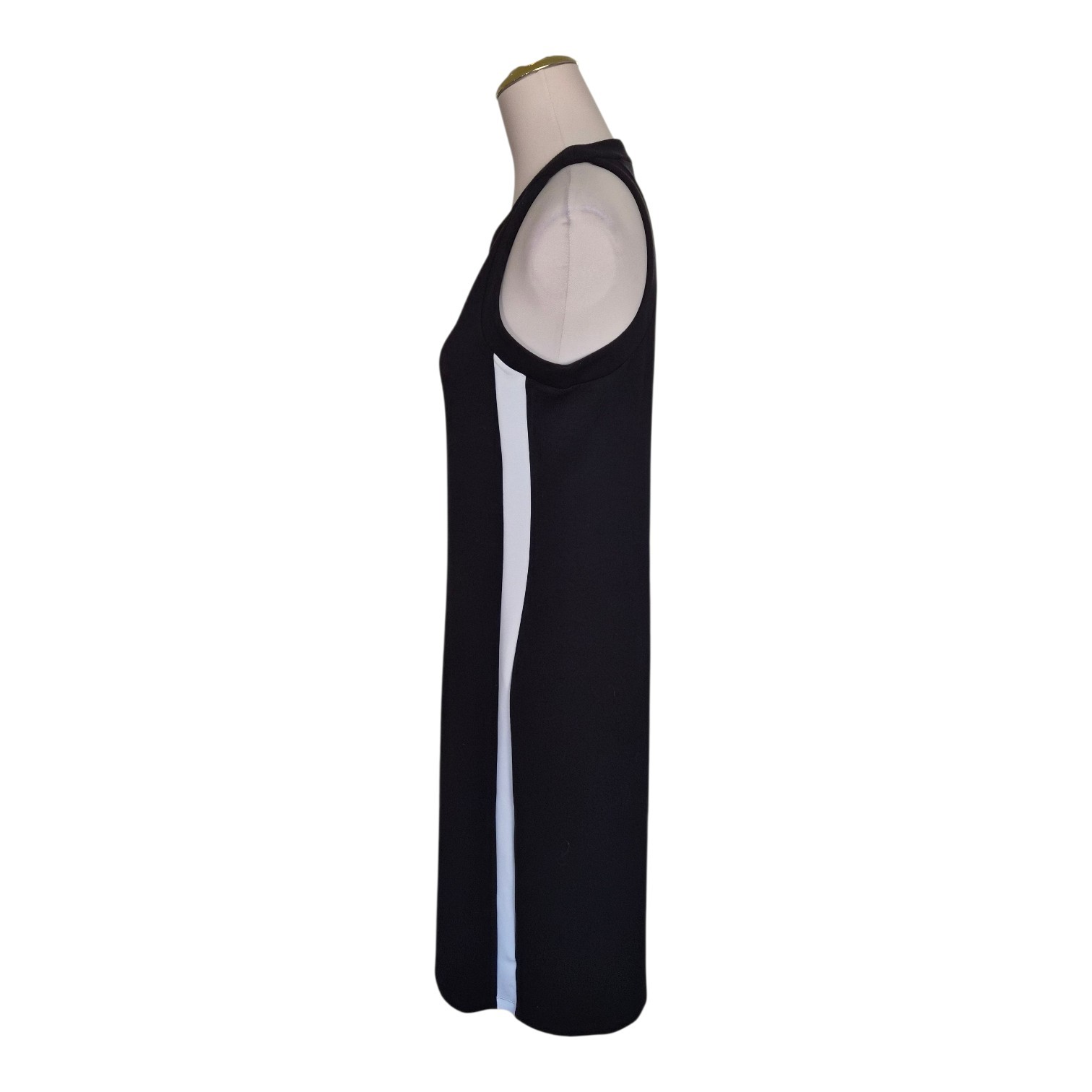 SPANX AirEssentials Sleeveless Black Maxi Dress Side Slit Stretch Size M