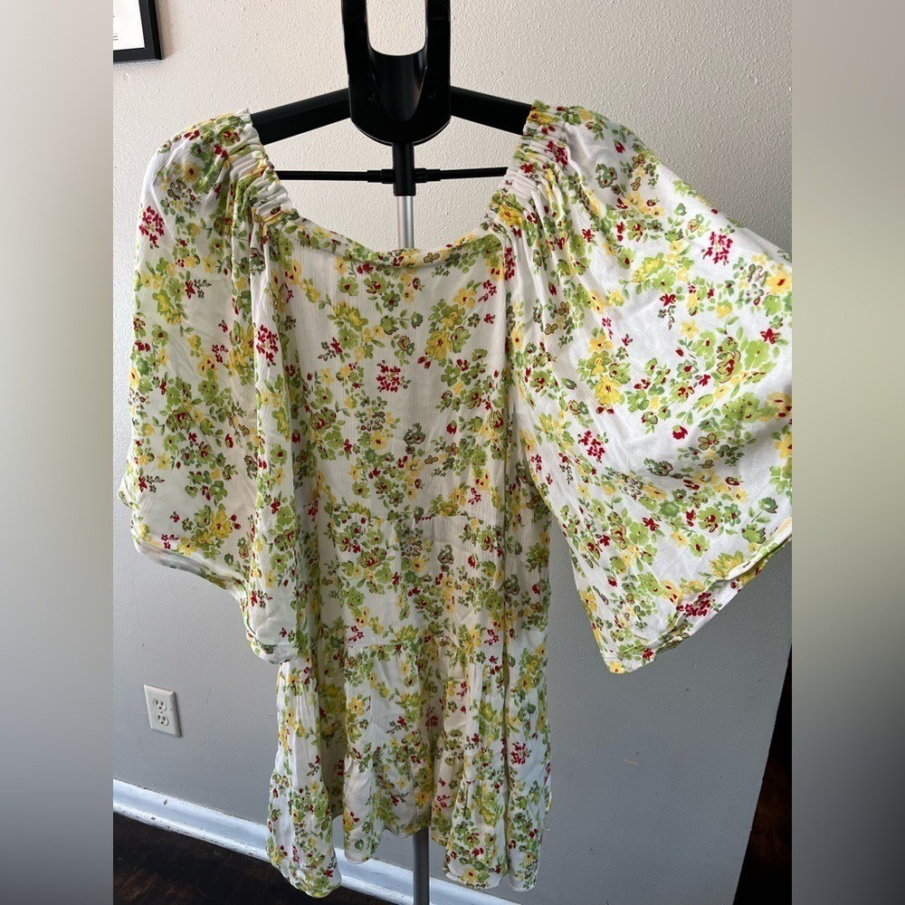 Cactus + Pearl tunic dress off shoulder bohemian cottagecore fairycore prairie