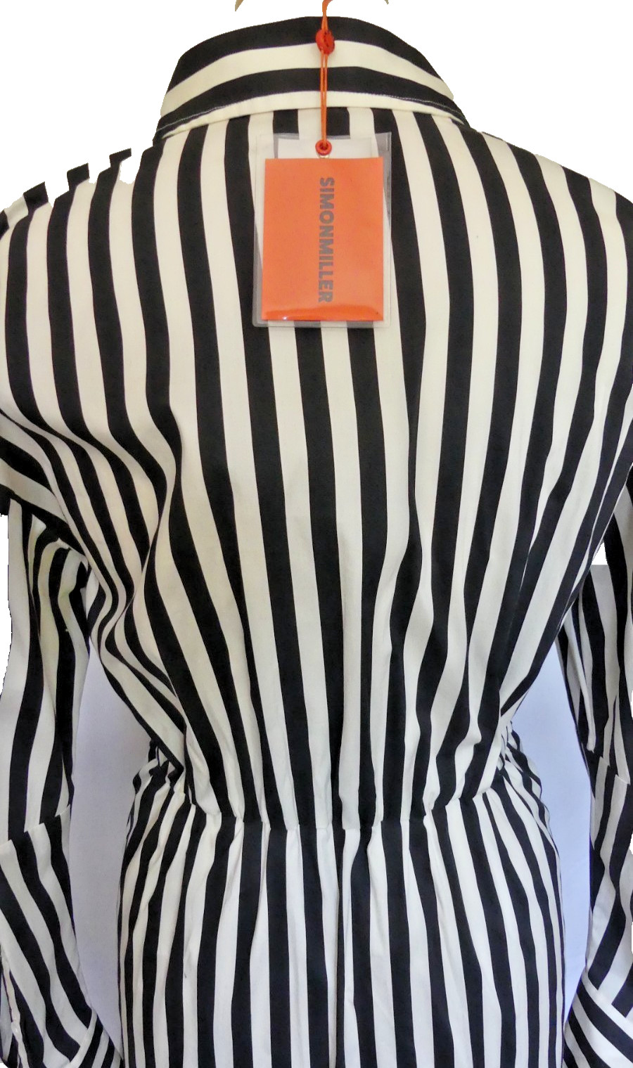 Simon Miller Maxi Inna Poplin Dress Black White Striped US Med Style # W45793170