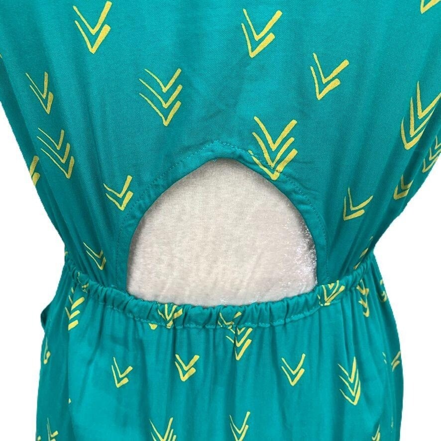 Mossimo Chevron Arrow Print Sundress Cut Out Back Elastic Waist Sleeveless S