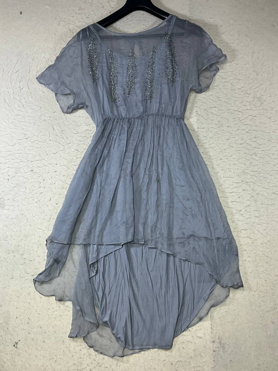 Tart Silk Short Dress Short Sleeve Size Medium Elastic Waistband See Pics