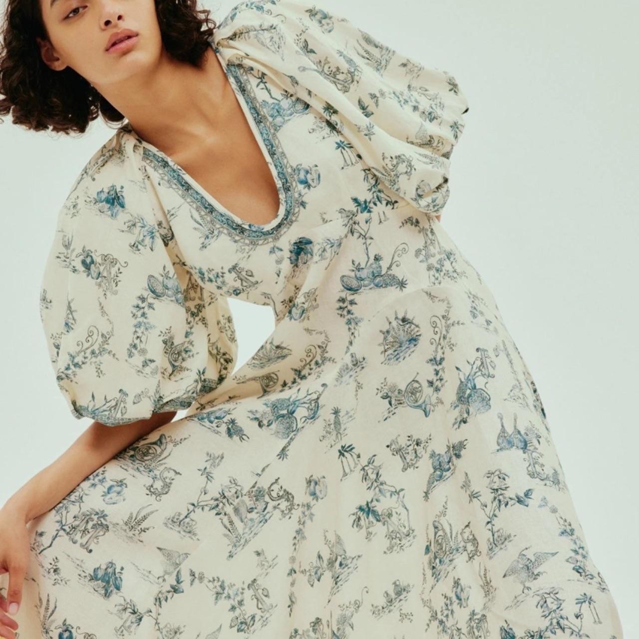 ALEMAIS Casa Midi Dress Print Size 8 AU
