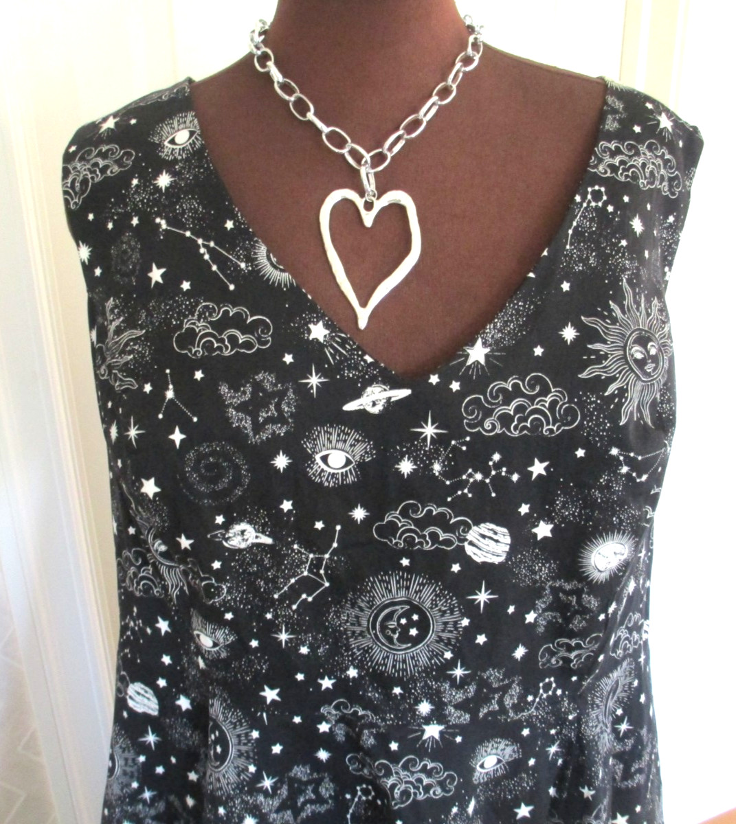 NWOT Eva Rose Celestial Astrology print Dress Plus Size 2X Sun Moon Stars