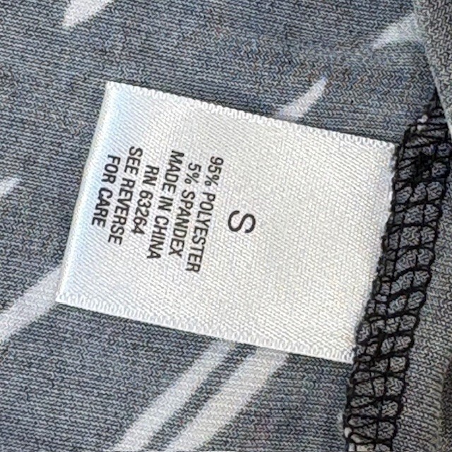Roz & ALI Black White Geometric Print Short Sleeve Maxi Dress Size S