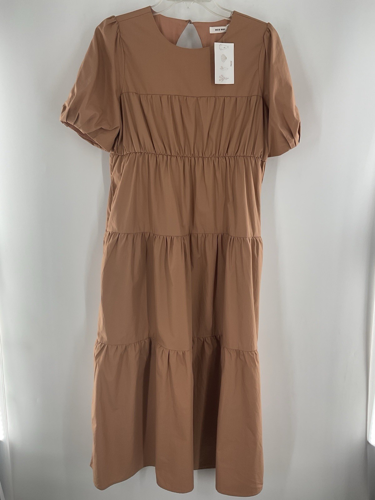 Mod Ref Dress Women’s Medium Brown NWT Maxi A Line 138