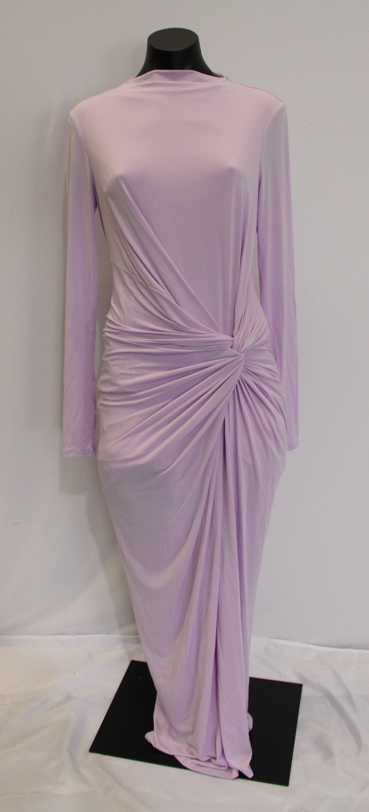 Daska Women’s Long Sleeve Twist Front Dress NC3 Lilac Size UK M (US 8-10)