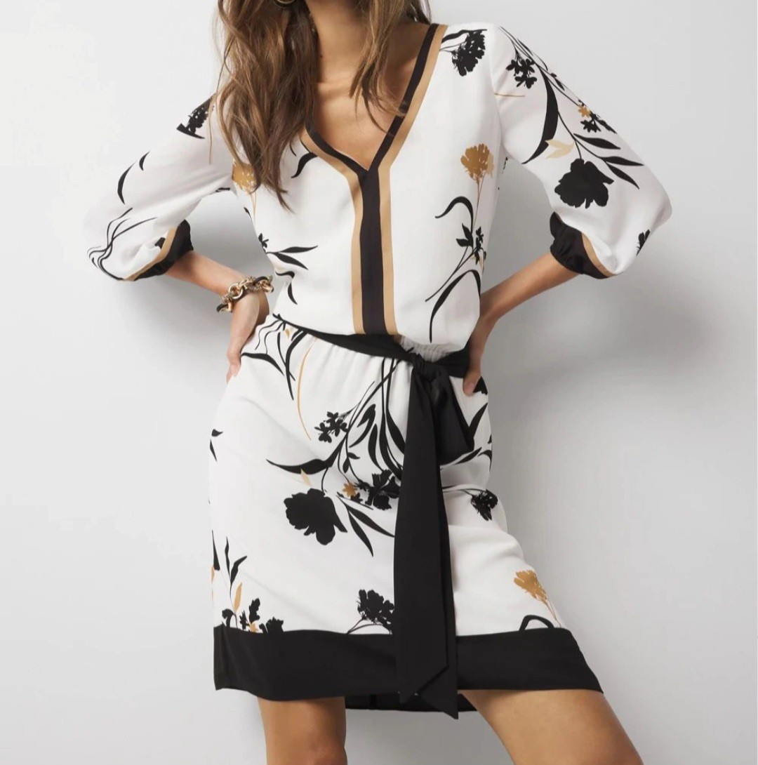 White House Black Market Smocked Blouson Matte Jersey Mini Dress NWT XXS