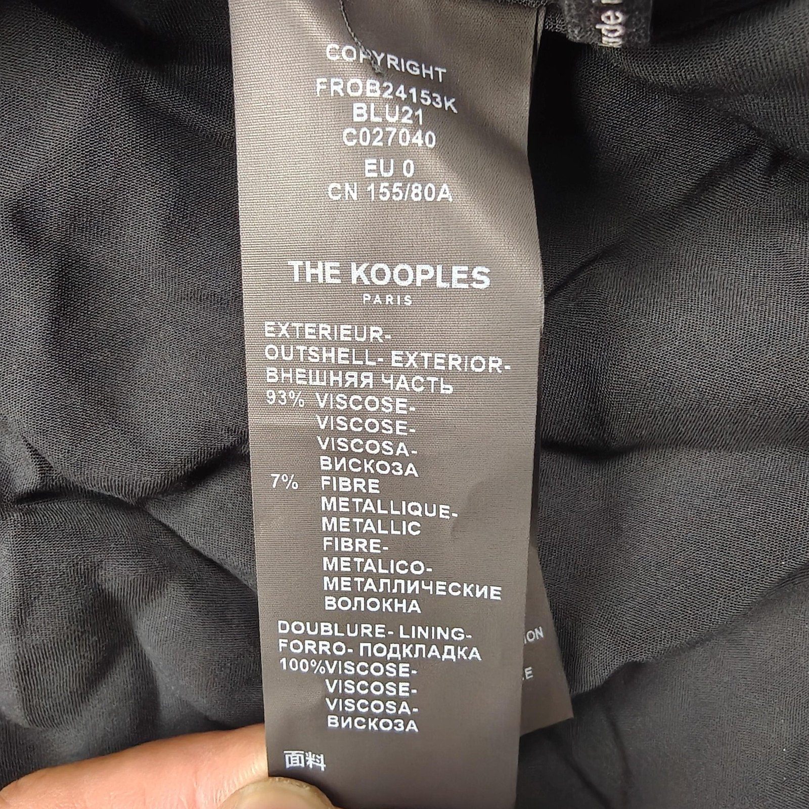 The Kooples Dress Womens 0 Multicolor Floral Wrap Puff Sleeve V Neck Lined New