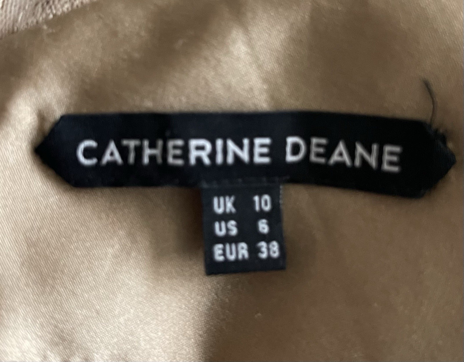 Catherine Deane Pleated Fringe Back Midi Dress – Size US 6 / UK 10