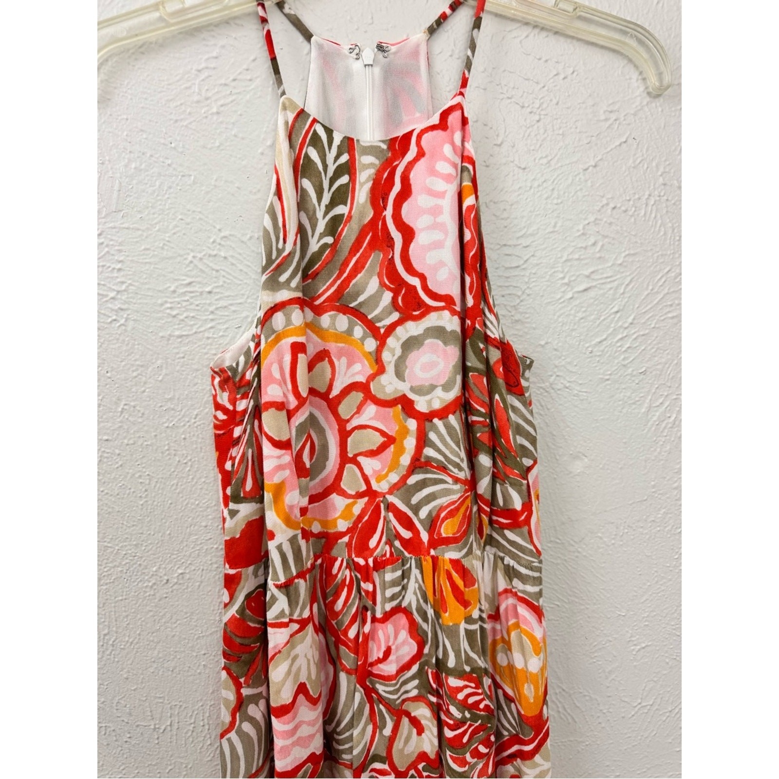 NWT Ann Taylor LOFT Floral Print Maxi Dress Size 4 Tropical Boho Summer Dress