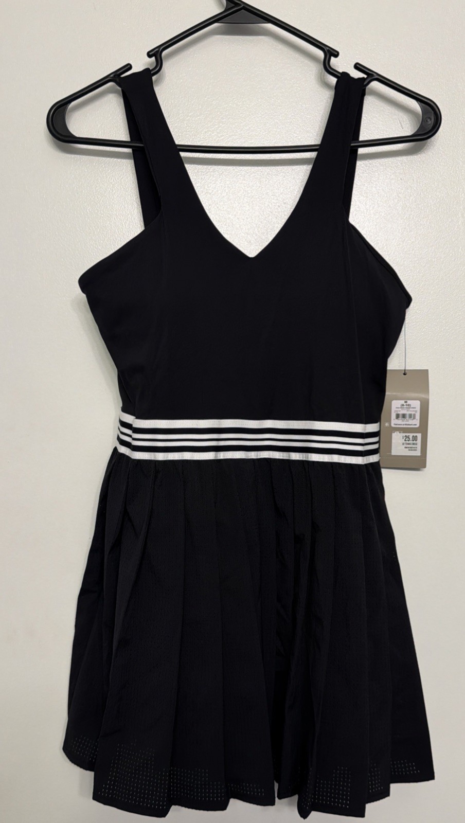 AVIA Tennis Dress Black Sleeveless Pleated Mesh Skirt Women’s size M (8-10)