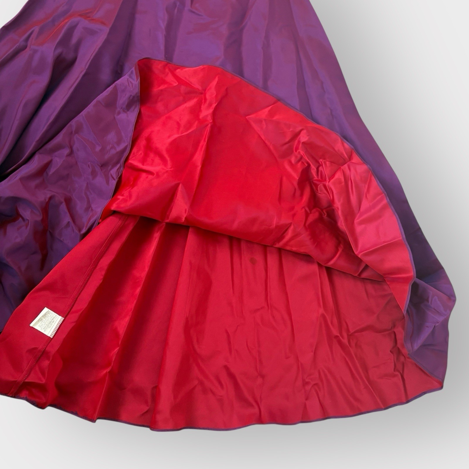 JS Collections Purple Red Sheen Satin A-Line Maxi Gown – Cami Straps, NWT Y2K