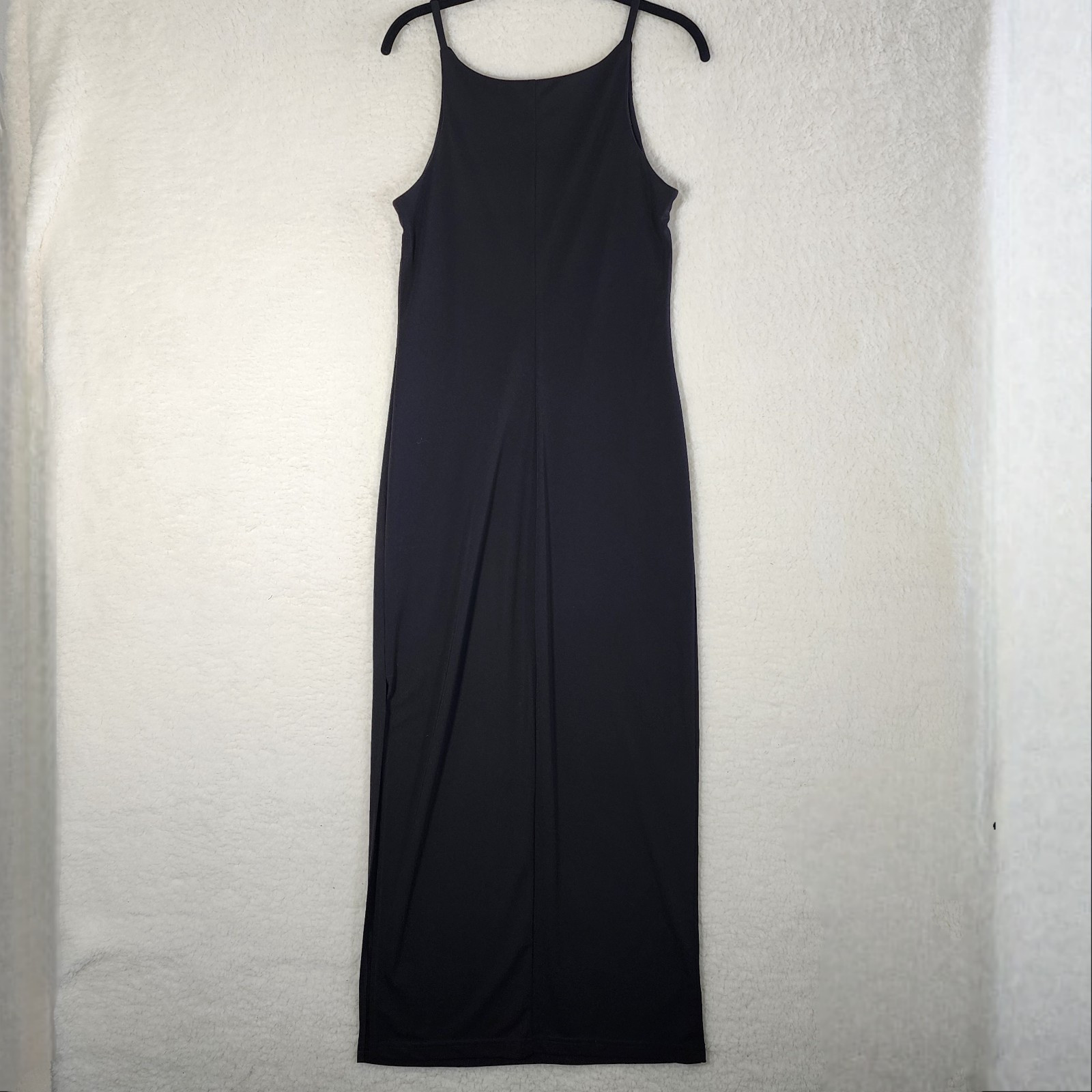 City Triangles Vintage Spaghetti Strap Maxi Dress Black Prom Floral Y2K USA 90’s