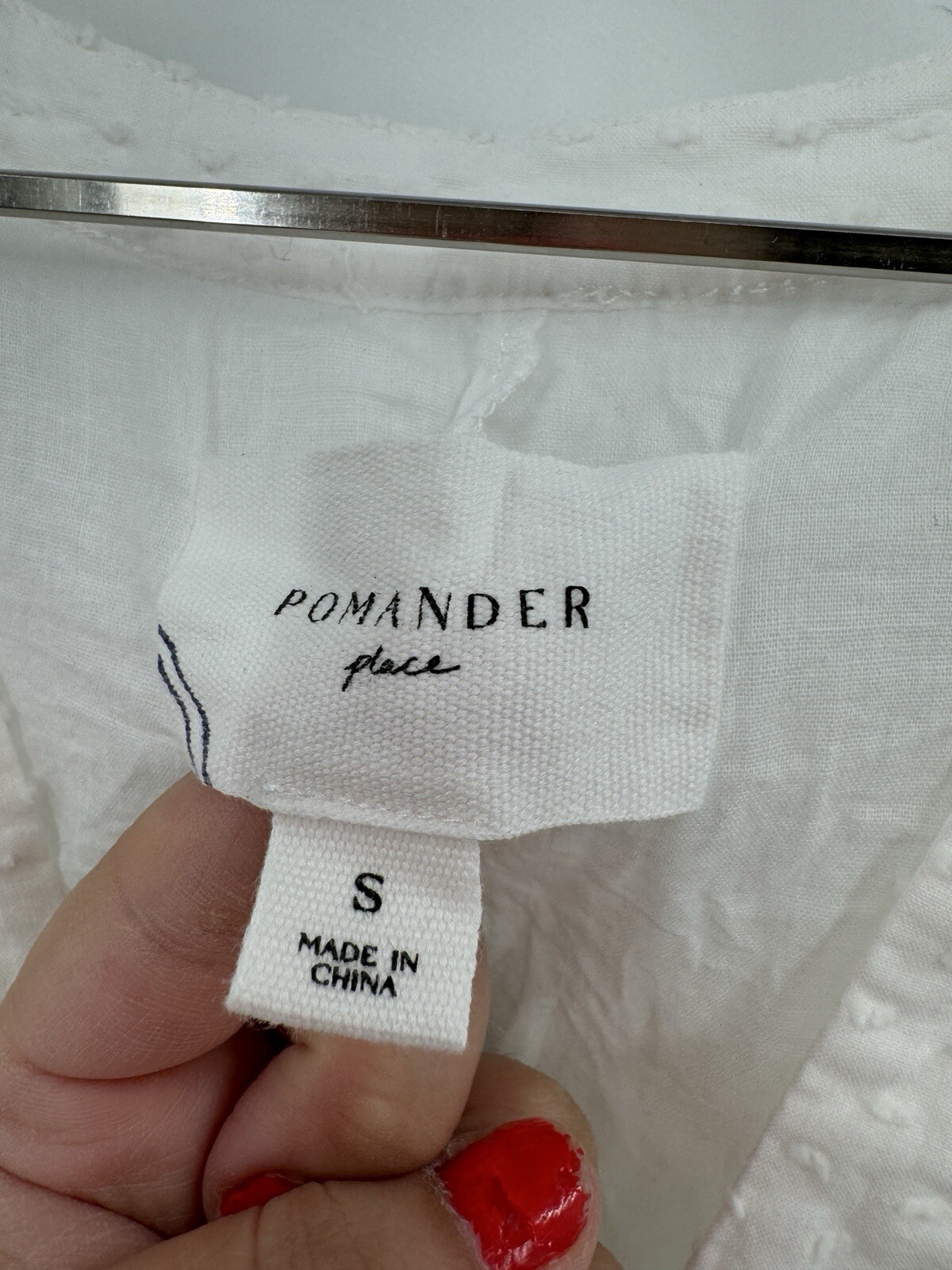 Pomander Place by Tuckernuck White Long Sleeve Swiss Dot Kenzo Mini Dress sz S p