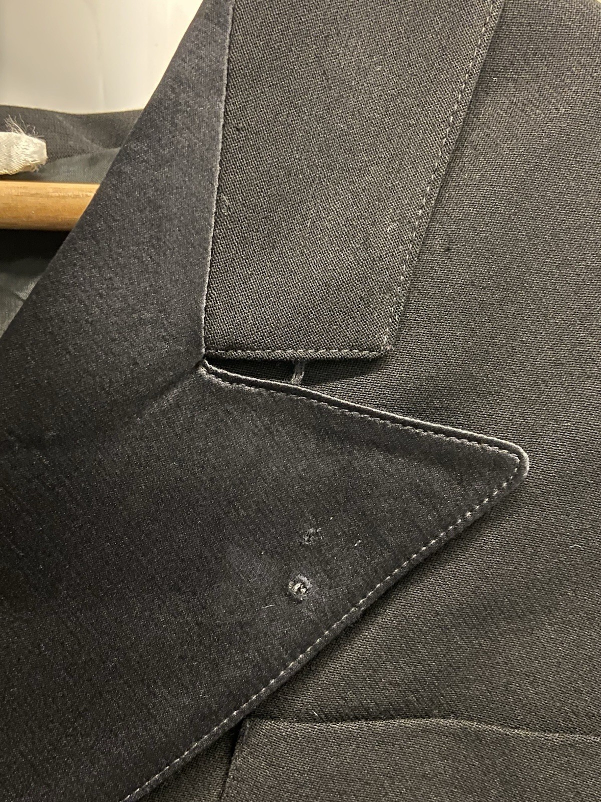 90s Gianfranco Ferre Studio 0001 Ferre Black Wool Blazer Dress Sz 6 NEEDS REPAIR