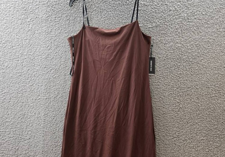 Kenneth Cole Athletic Stretch Maxi Slip Dress Women’s L Deep Chestnut Pullover
