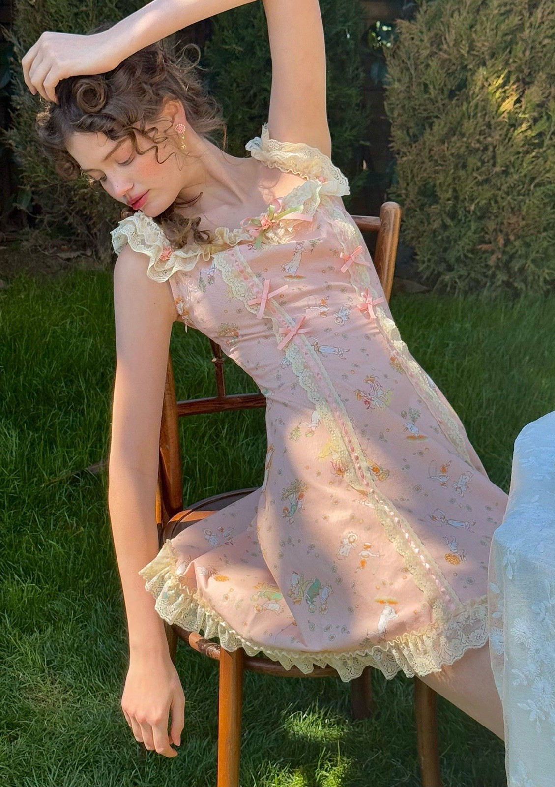 Lacemade daisy kite dress fairycore cottage kawaii fairy floral Lolita