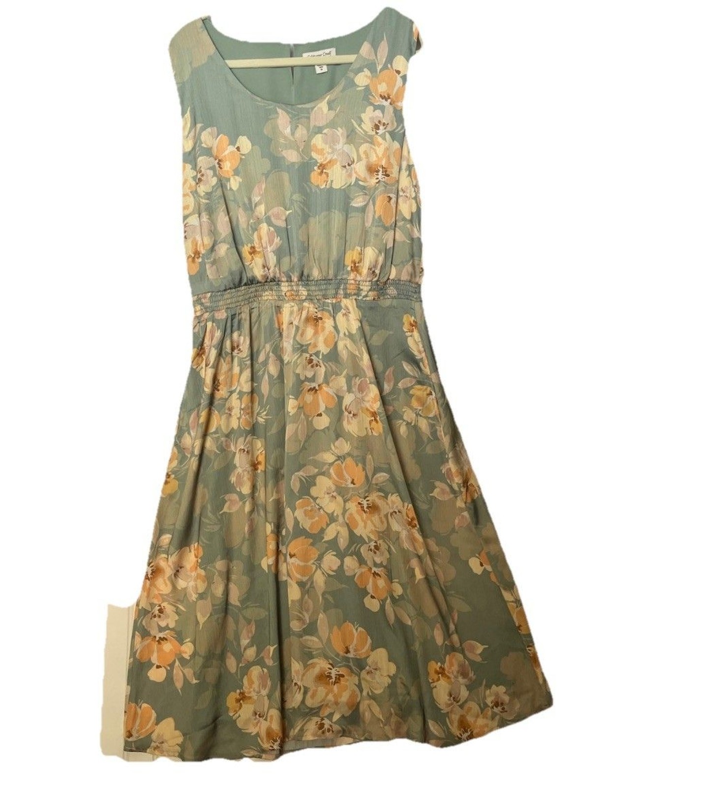 Clearwater Creek Women’s Sleeveless V-Neck Pull On Dress Elastic Waist Size 18