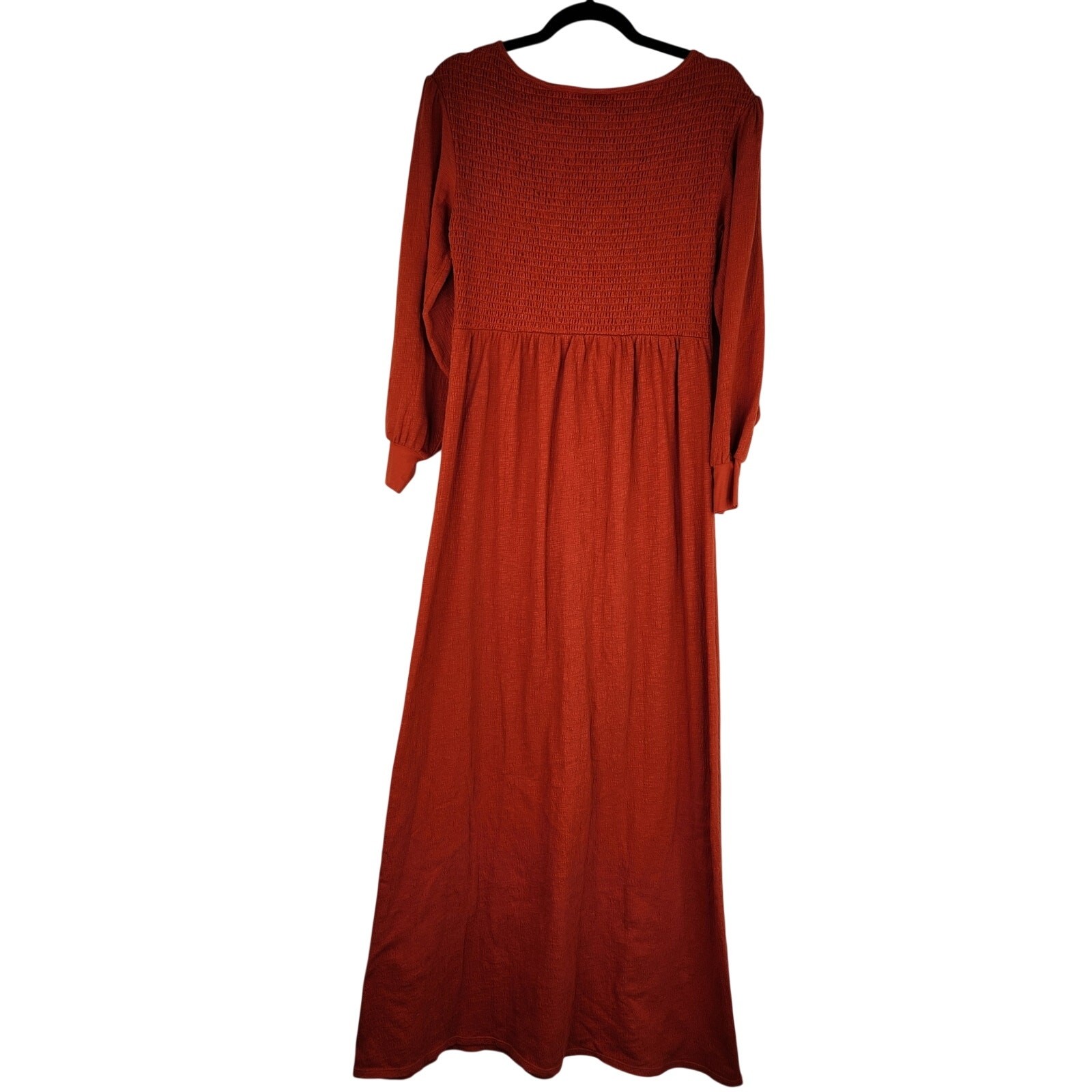 Richer Poorer Pumpkin Maxi Balloon Sleeve Dress Women’s Medium Boho Bohemian