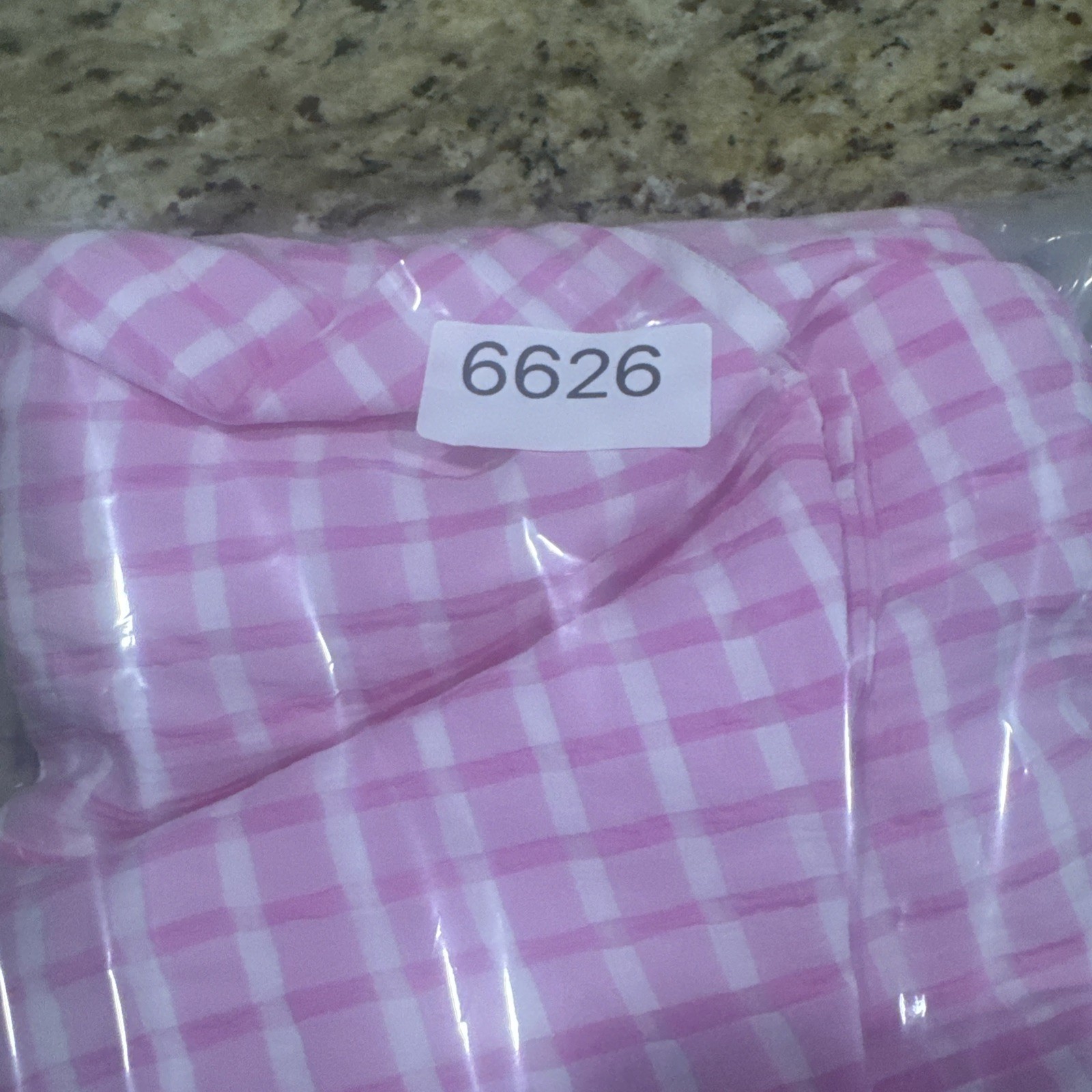 Shien Pink Gingham Checked Tiered Flutter Sleeve Casual Barbie Dress Womens Larg