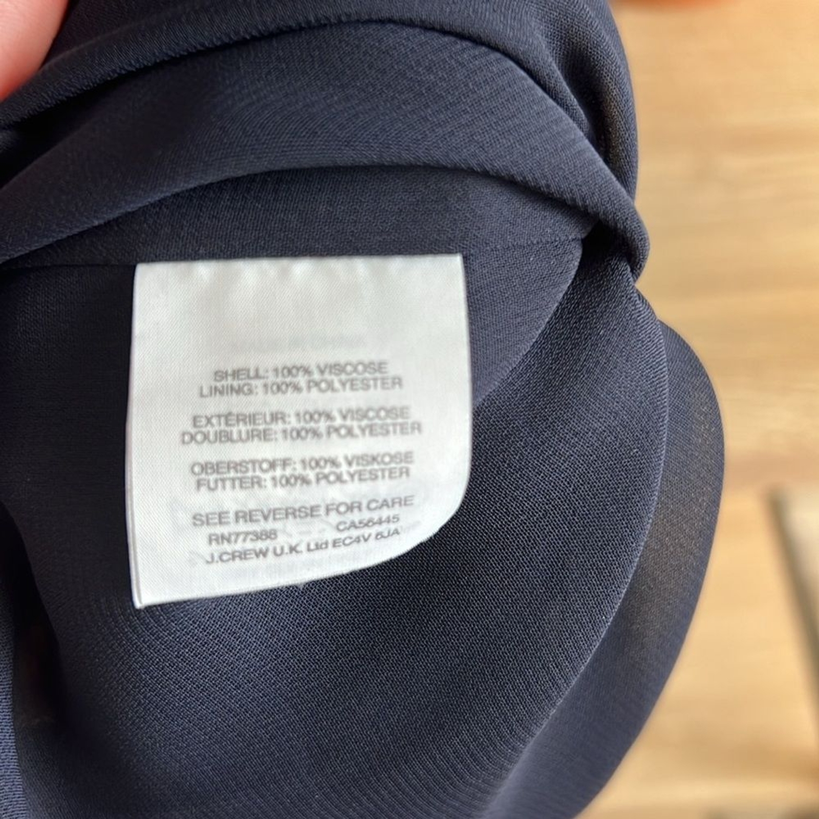 J.Crew Navy Button-Back Woven Crepe Slip Midi Dress, 0