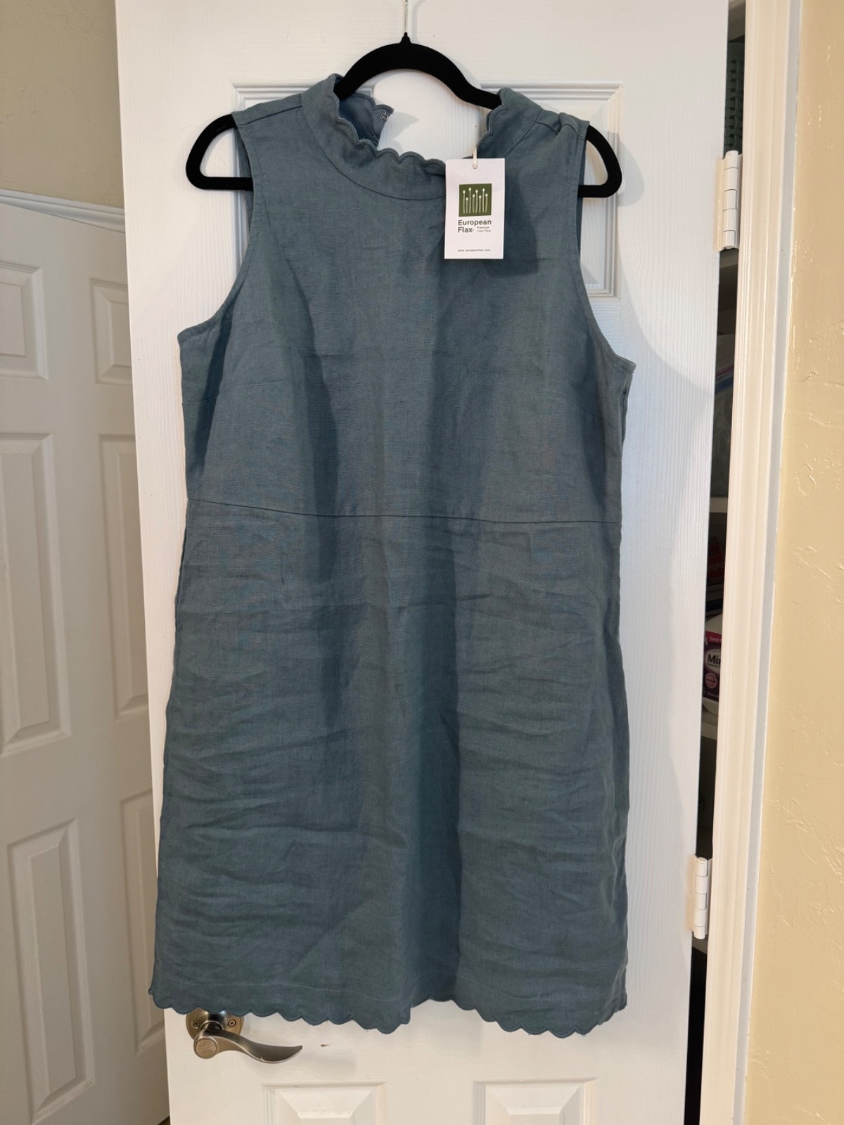 Garnet Hill Women Blue/Teal Linen