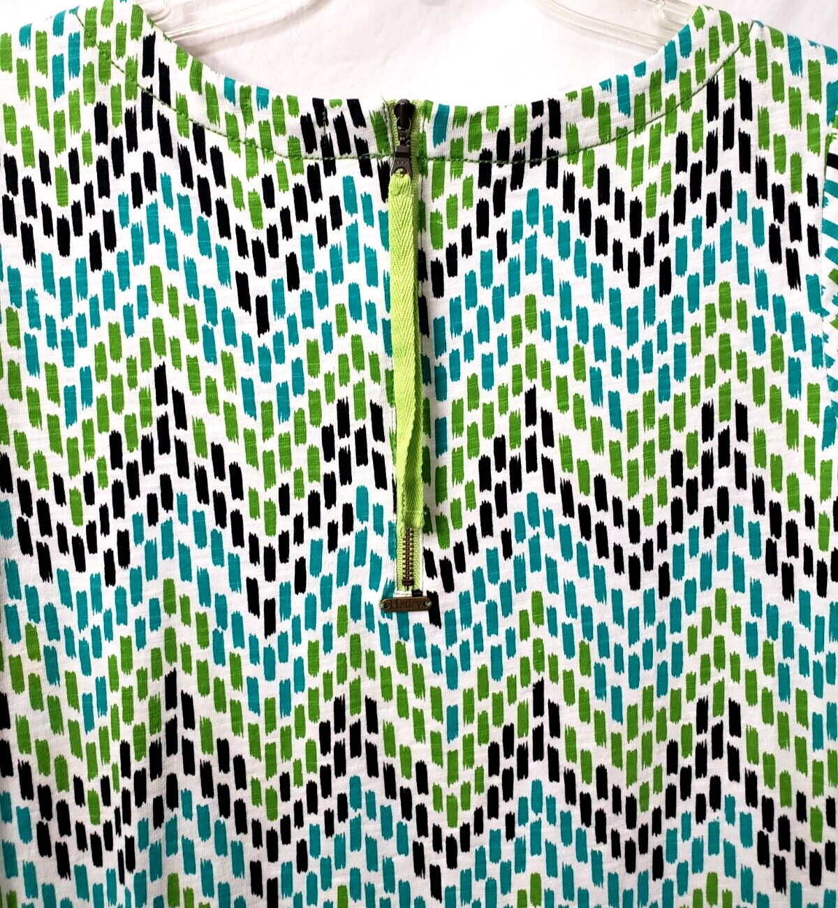 Hatley Shift Dress S Swim Cover Up Expose Zipper Short Sleeve Green Cruise Beach