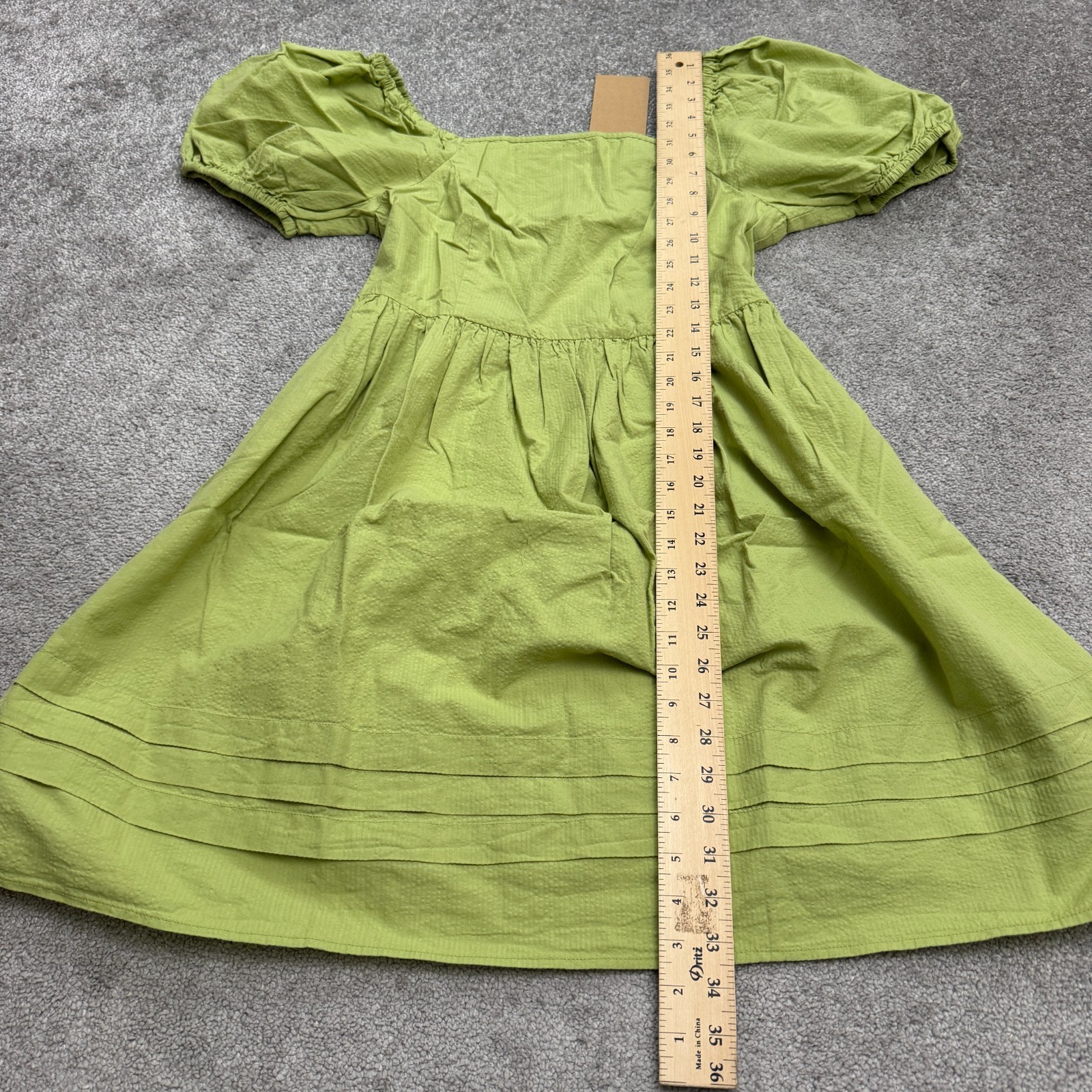 Princess Highway Modcloth Sanda Puff Sleeve A-Line Mini Dress Women 10 Green NWT