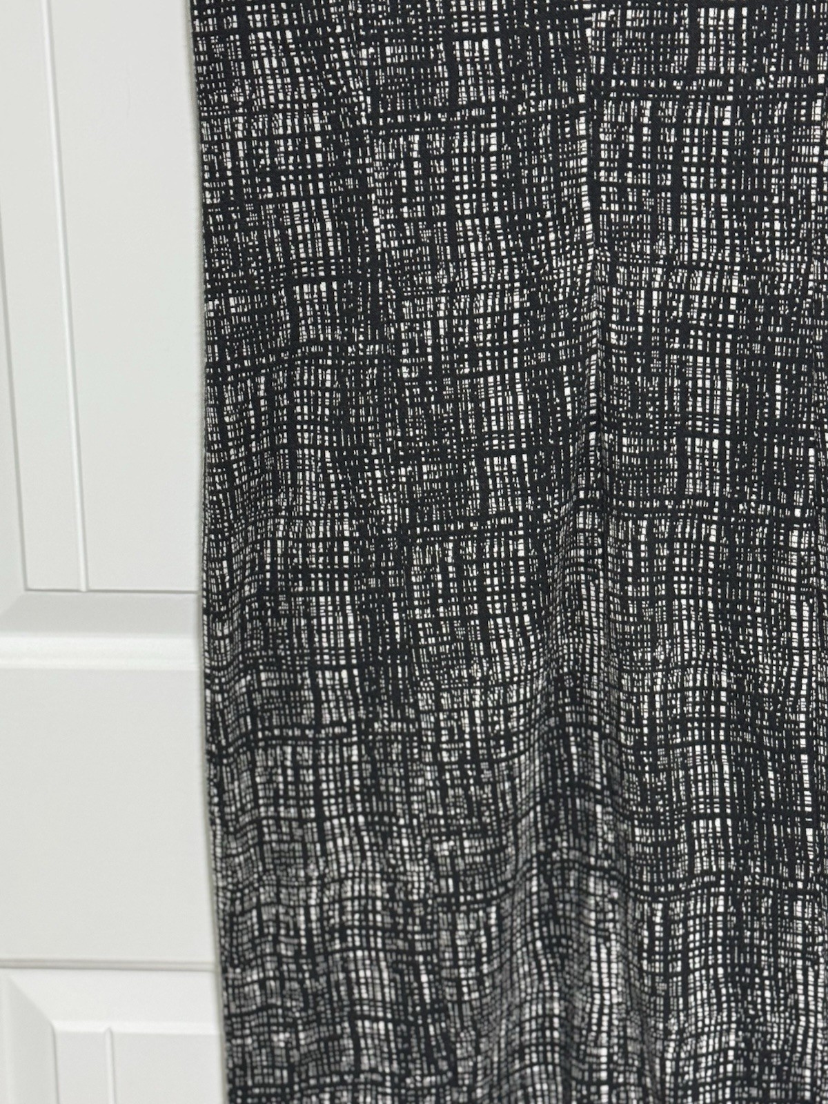 Coldwater Creek Sleeveless Check Ponte Knit Dress Size 6 Black White