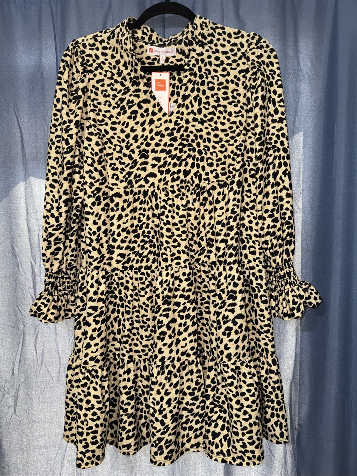 Jude Connally Tammi Cheetah Camel Dress Size Small NWT MSRP $248