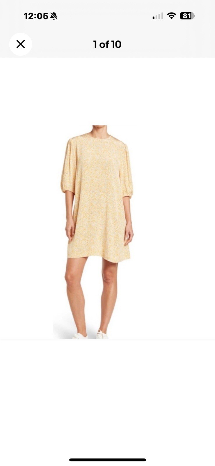 Samsoe Samsoe Women’s Dress Golden Aster M Yellow Floral Boho Casual Cottagecore