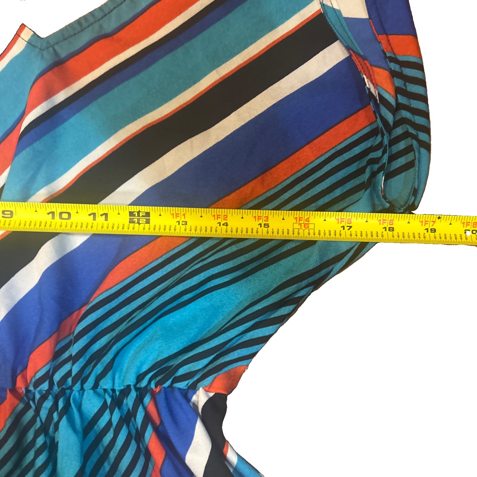 Maurice’s XS Striped Sleeveless Summer Dresselastic Waist Mid Thigh Length