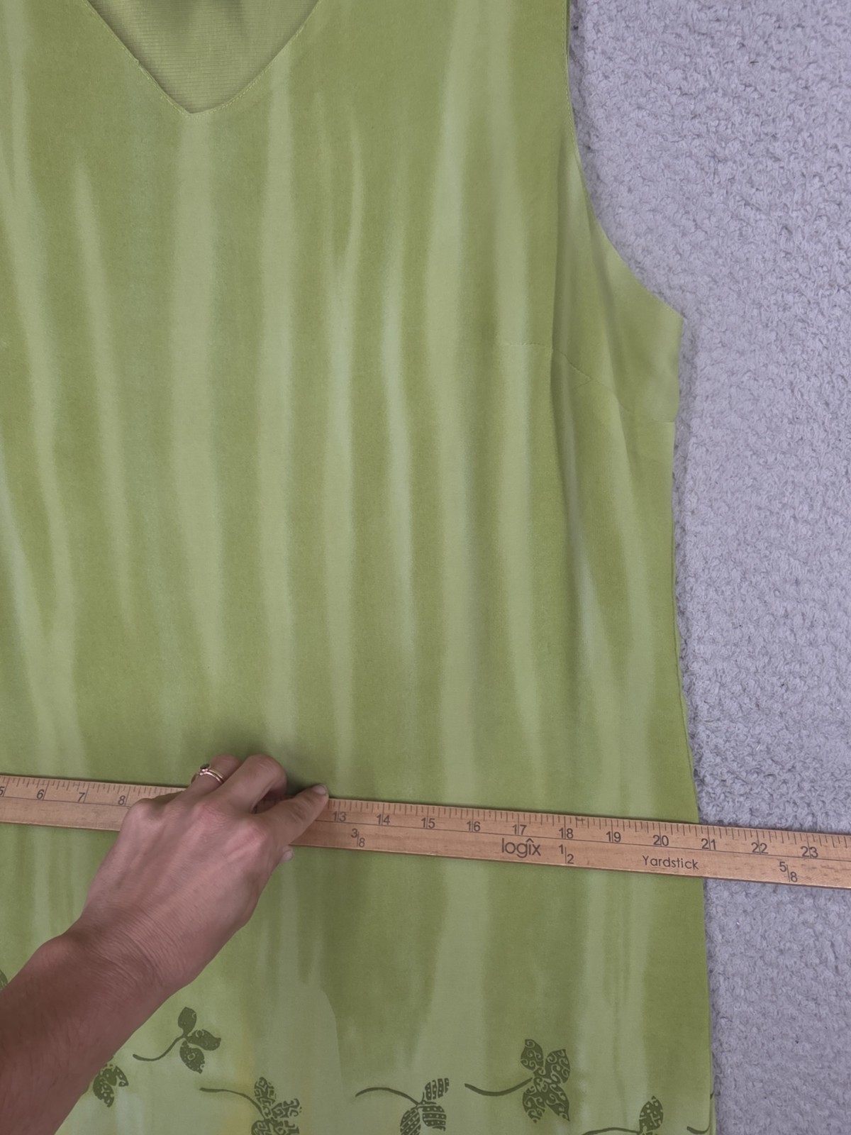 Lime Green Shift Dress 14p 14 Petite A Wild Thyme Y2k 90s Beach Midi Slits