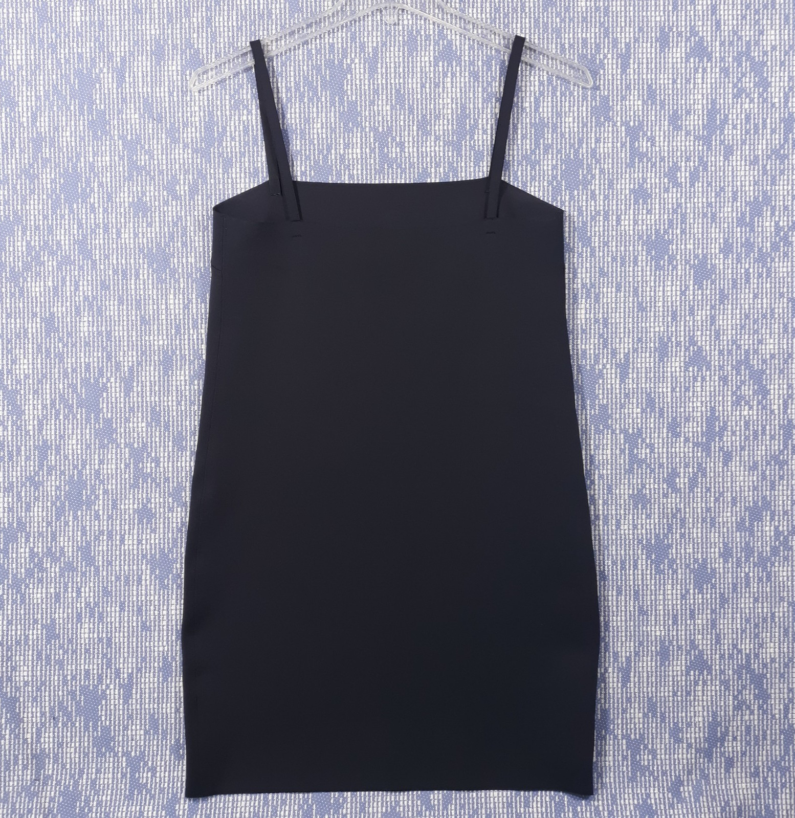 Helmut Lang Spaghetti Strap Square Neck Dress Womens Size Large Navy Made In USA