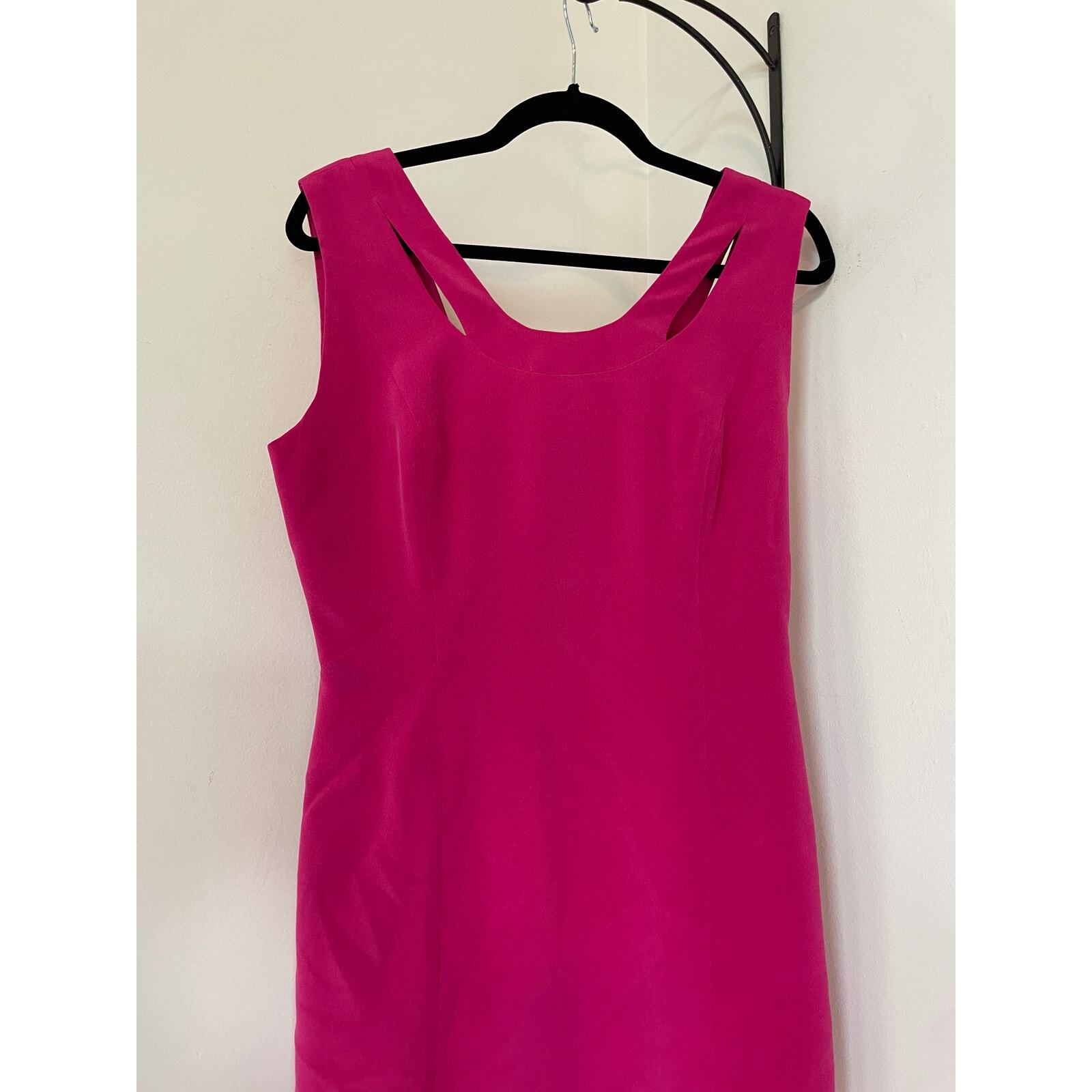 YL Hot Pink Silk Mini Dress Size 6