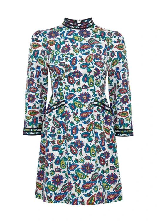 M&S x Alexa Chung Archive Ltd Ed The Eliza Floral Paisley Mini Dress UK 8 36 4