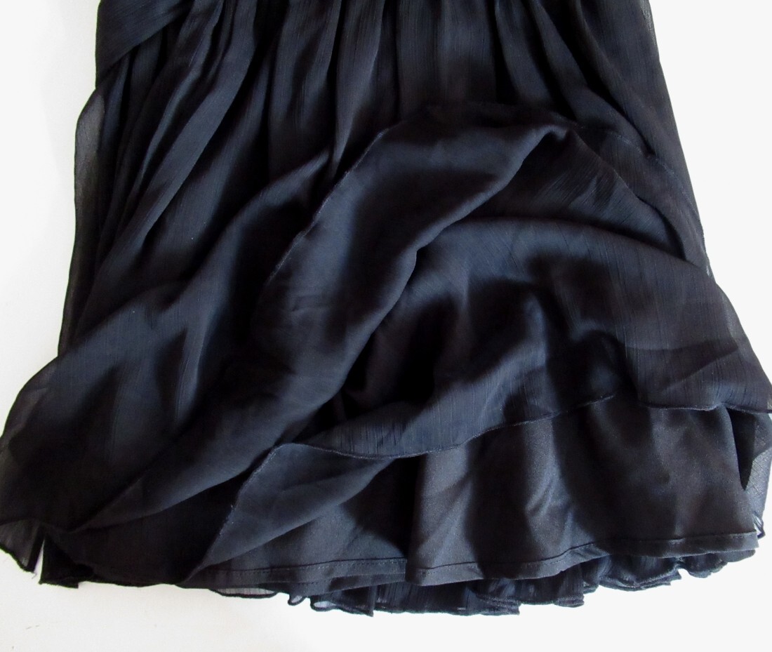 BNWT KATE MOSS TOPSHOP Black Chiffon One Shoulder Grecian Mini Dress UK Size 12