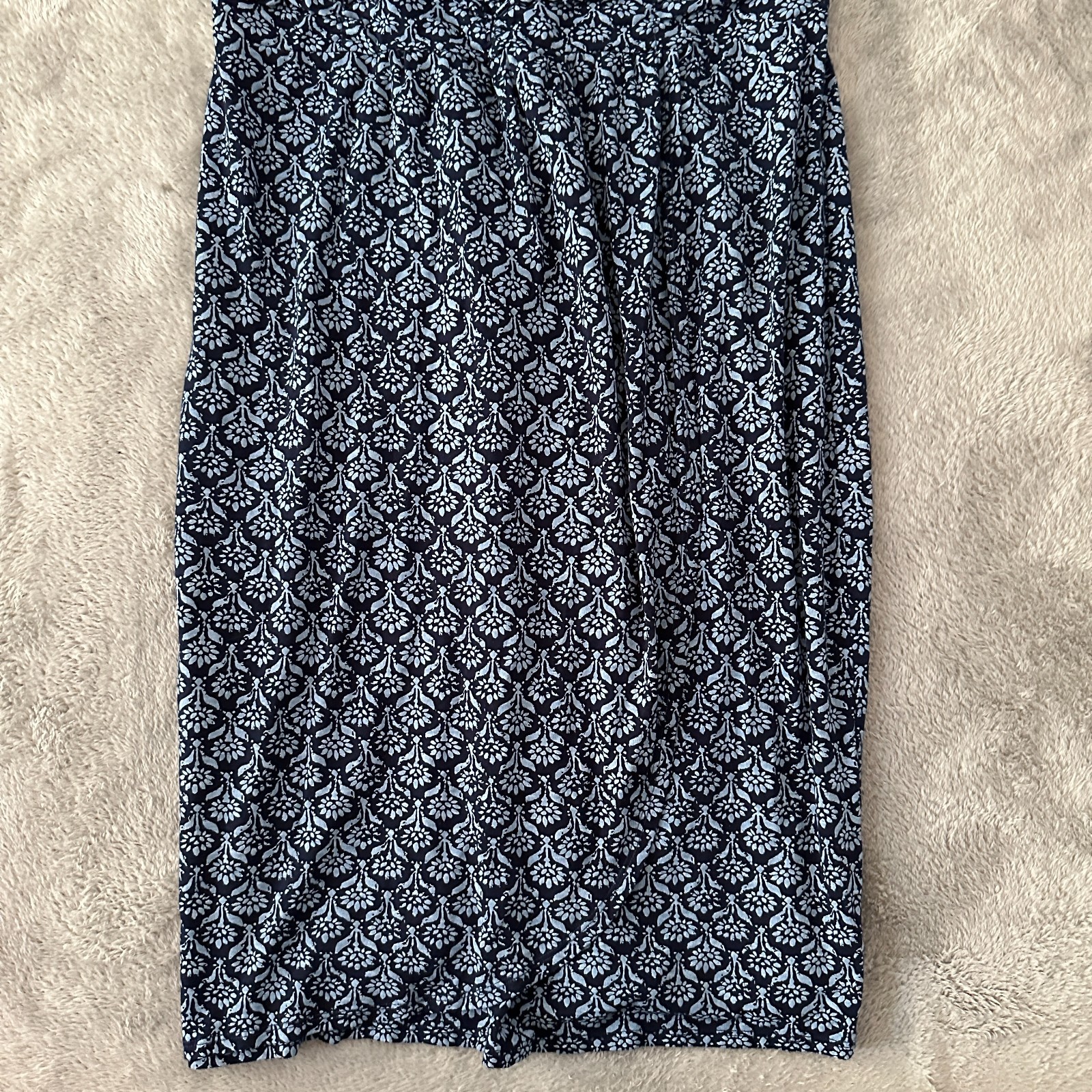 Fresh Produce Navy Blue Sleeveless Midi Dress Women’s MEDIUM Beachy Sundress
