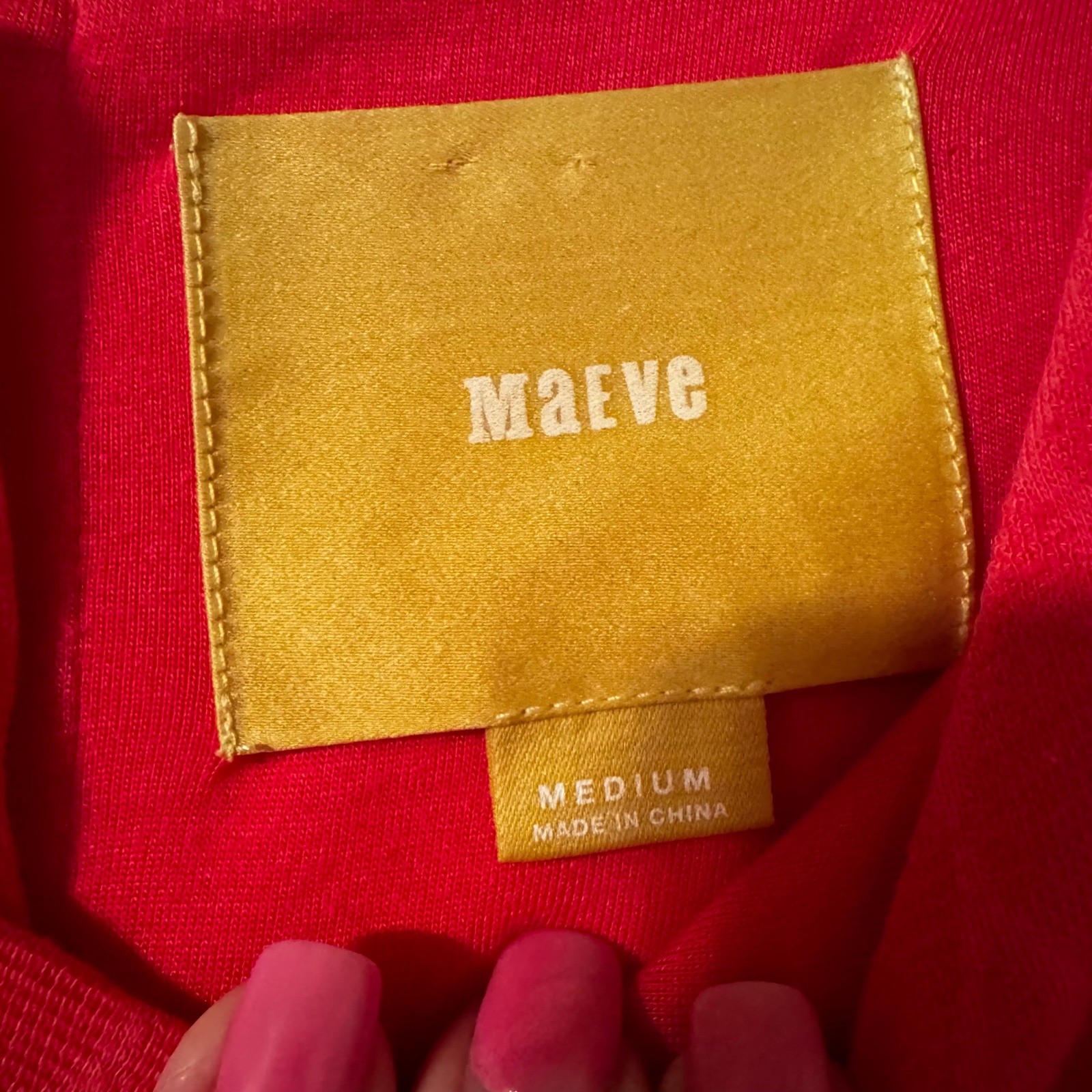 Maeve Anthropologie Pink Diamond Textured Knit Puff Sleeve Shift Dress Medium