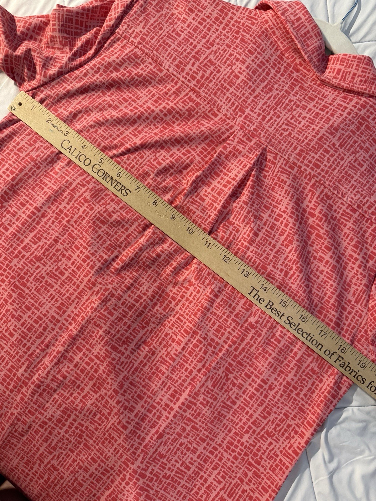 J McLaughlin Lawrence Dress in Cross Hachure Coral/Light Coral Catalina size L