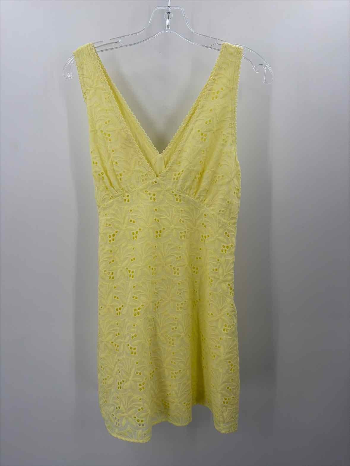 Pre-Owned By Together Yellow Size Small Knee Length Sleeveless Dress