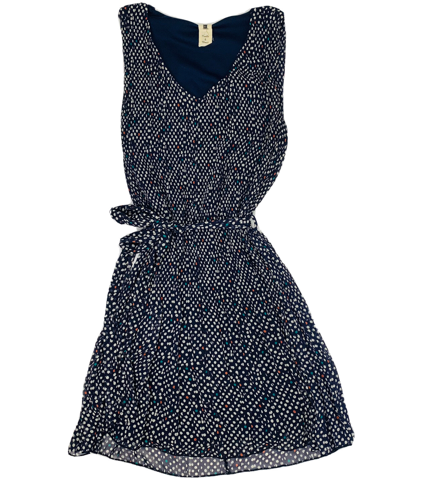 Needle and Thread Anthropologie Sleeveless Sheer Lined Polka Dot Dress Women’s M
