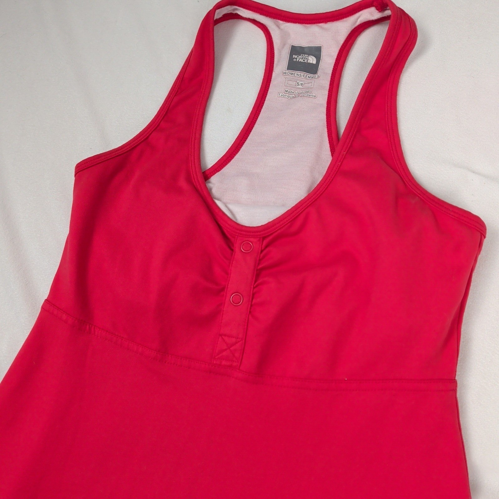 Active Red Racerback Dress Built-In Bra Zipper Pocket Size Small