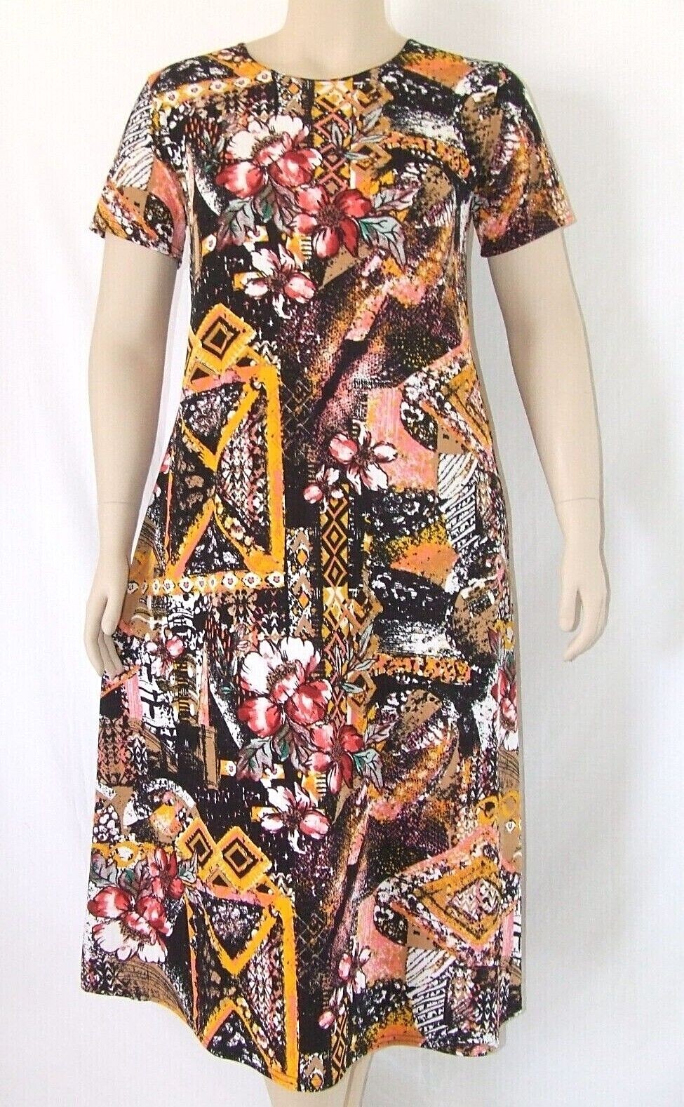 Jostar, Travel Knit Dress, long A-Line, S/S, Stretchy NO-IRON poly/span. 316