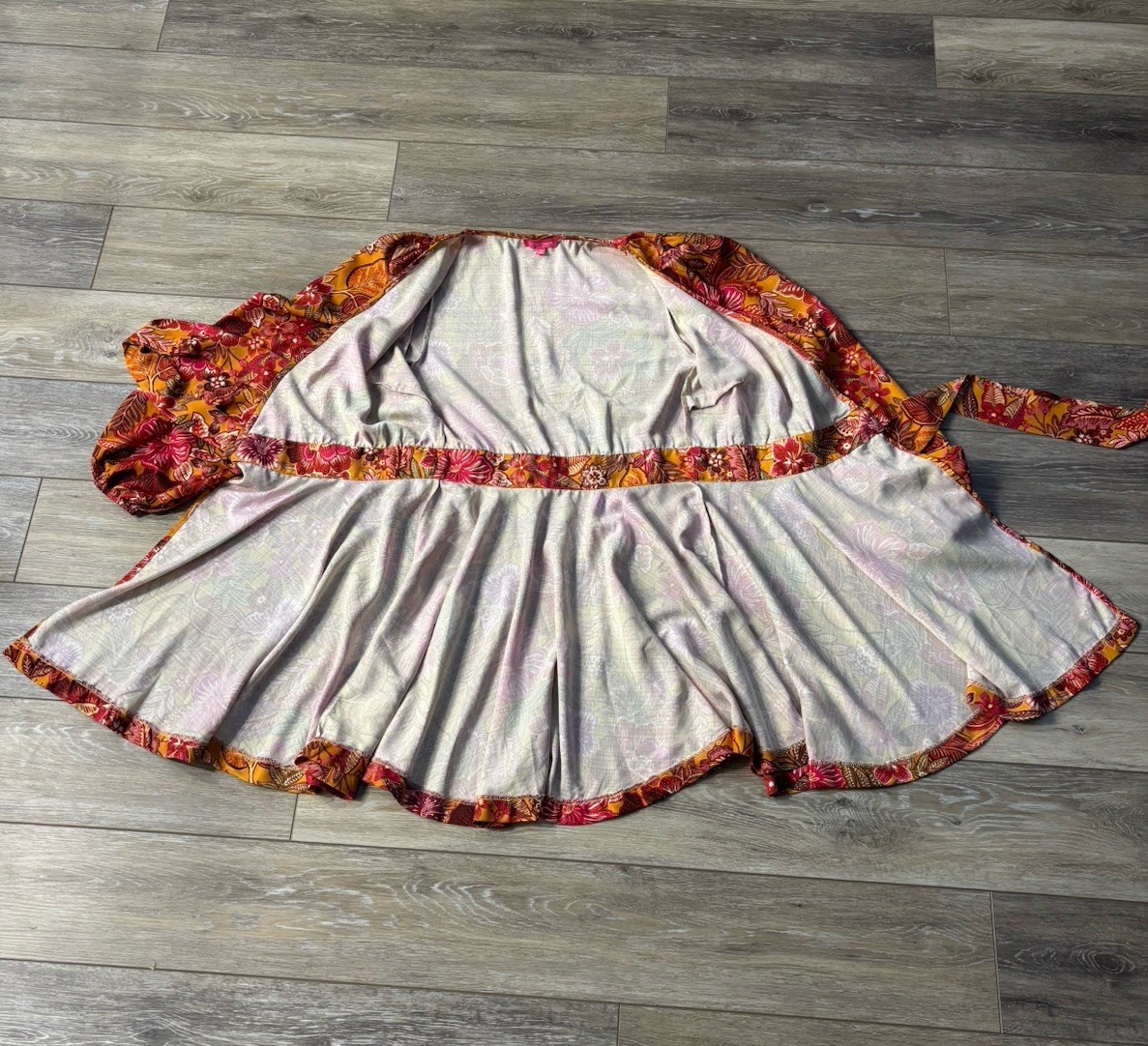 Flying Tomato Around The Time Wrap Dress Sz S Floral Retro Boho Flirty Party Fun
