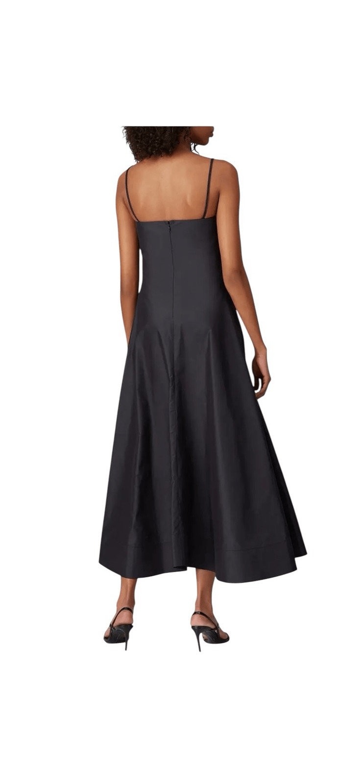 3.1 Phillip Lim Spaghetti Strap Midi Black Dress with Pockets Size 8 MSRP: $650
